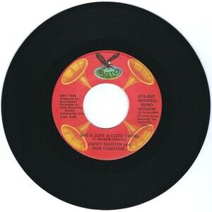 Jimmy Martin & Bobby Osborne 45 She's Just A Cute Thing / Blue Eyed Darlin' EX